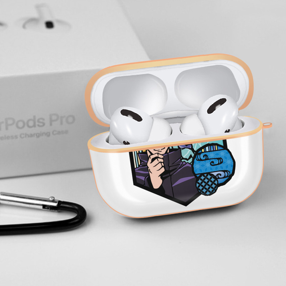呪術廻戦 Jujutsu Kaisen 【AirPods Pro用】ハードシェル保護ケース｜耐衝撃・防指紋・カラビナ付き商品仕様