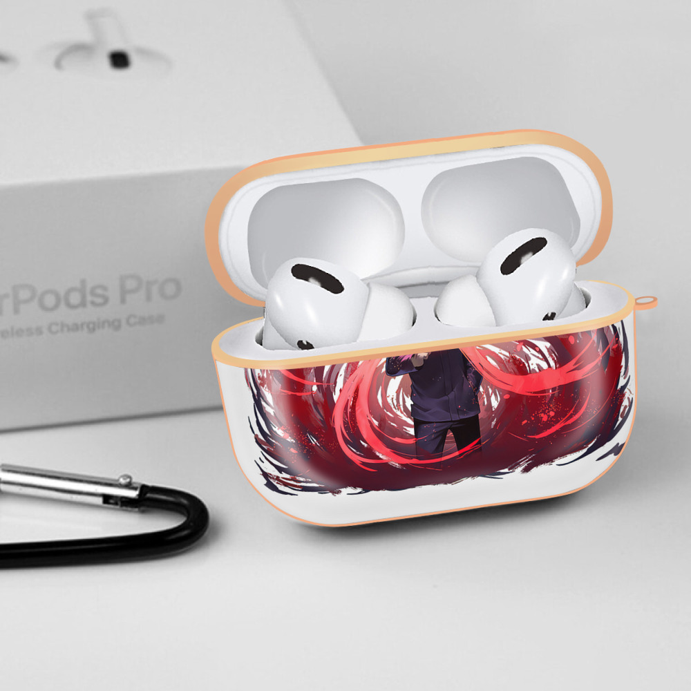 呪術廻戦 Jujutsu Kaisen 【AirPods Pro用】ハードシェル保護ケース｜耐衝撃・防指紋・カラビナ付き商品仕様