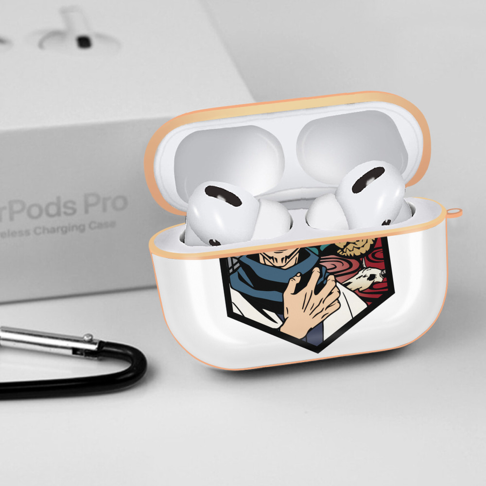 呪術廻戦 Jujutsu Kaisen 【AirPods Pro用】ハードシェル保護ケース｜耐衝撃・防指紋・カラビナ付き商品仕様