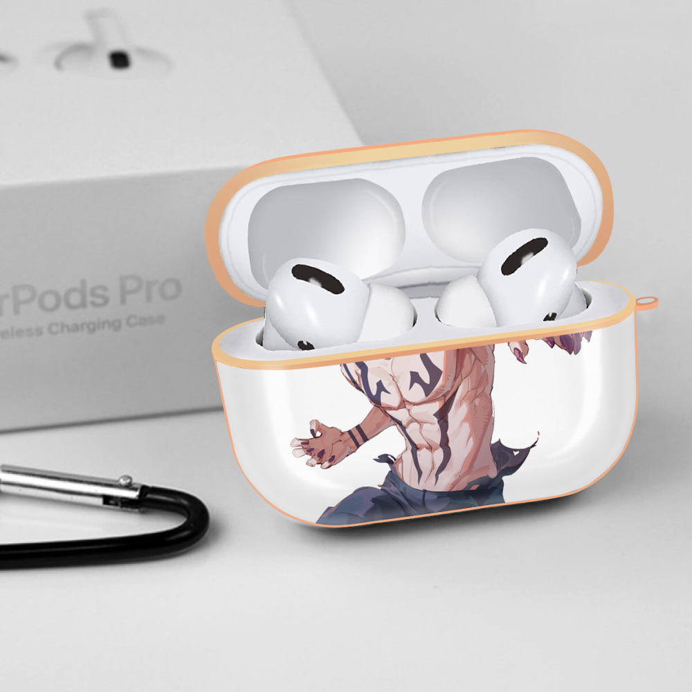 呪術廻戦 Jujutsu Kaisen 【AirPods Pro用】ハードシェル保護ケース｜耐衝撃・防指紋・カラビナ付き商品仕様