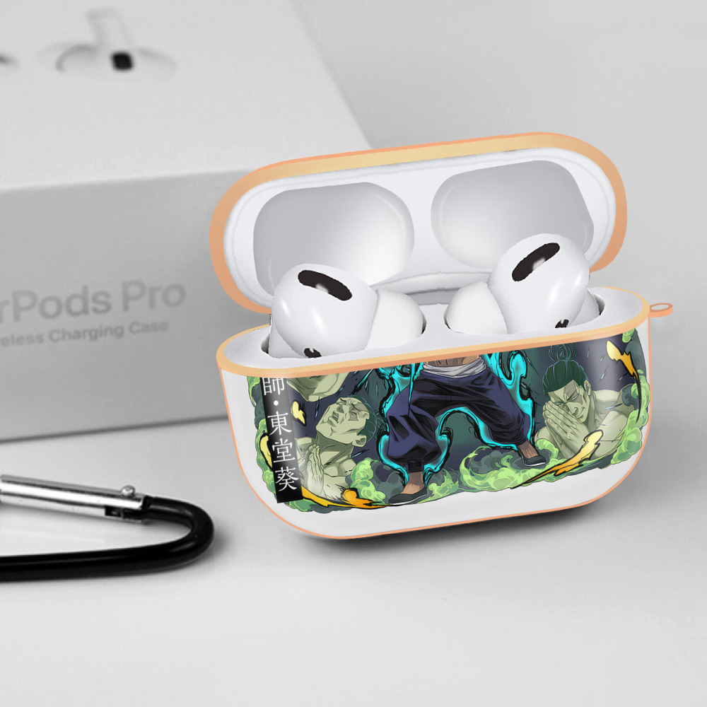 呪術廻戦 Jujutsu Kaisen 【AirPods Pro用】ハードシェル保護ケース｜耐衝撃・防指紋・カラビナ付き商品仕様