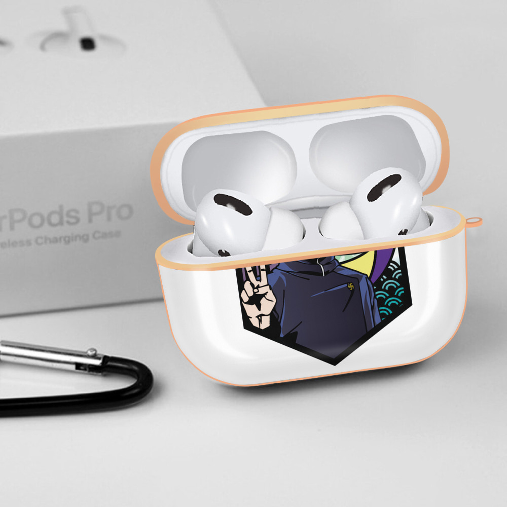 呪術廻戦 Jujutsu Kaisen 【AirPods Pro用】ハードシェル保護ケース｜耐衝撃・防指紋・カラビナ付き商品仕様