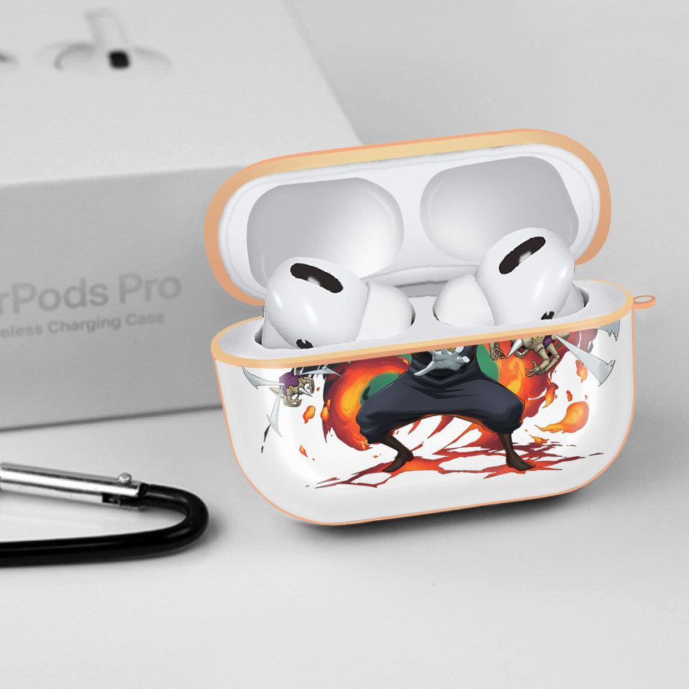 呪術廻戦 Jujutsu Kaisen 【AirPods Pro用】ハードシェル保護ケース｜耐衝撃・防指紋・カラビナ付き商品仕様