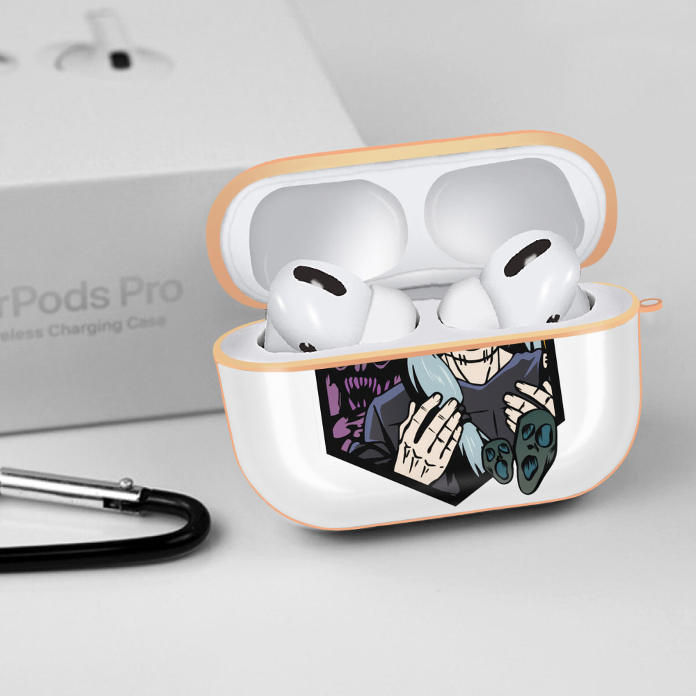 呪術廻戦 Jujutsu Kaisen 【AirPods Pro用】ハードシェル保護ケース｜耐衝撃・防指紋・カラビナ付き商品仕様