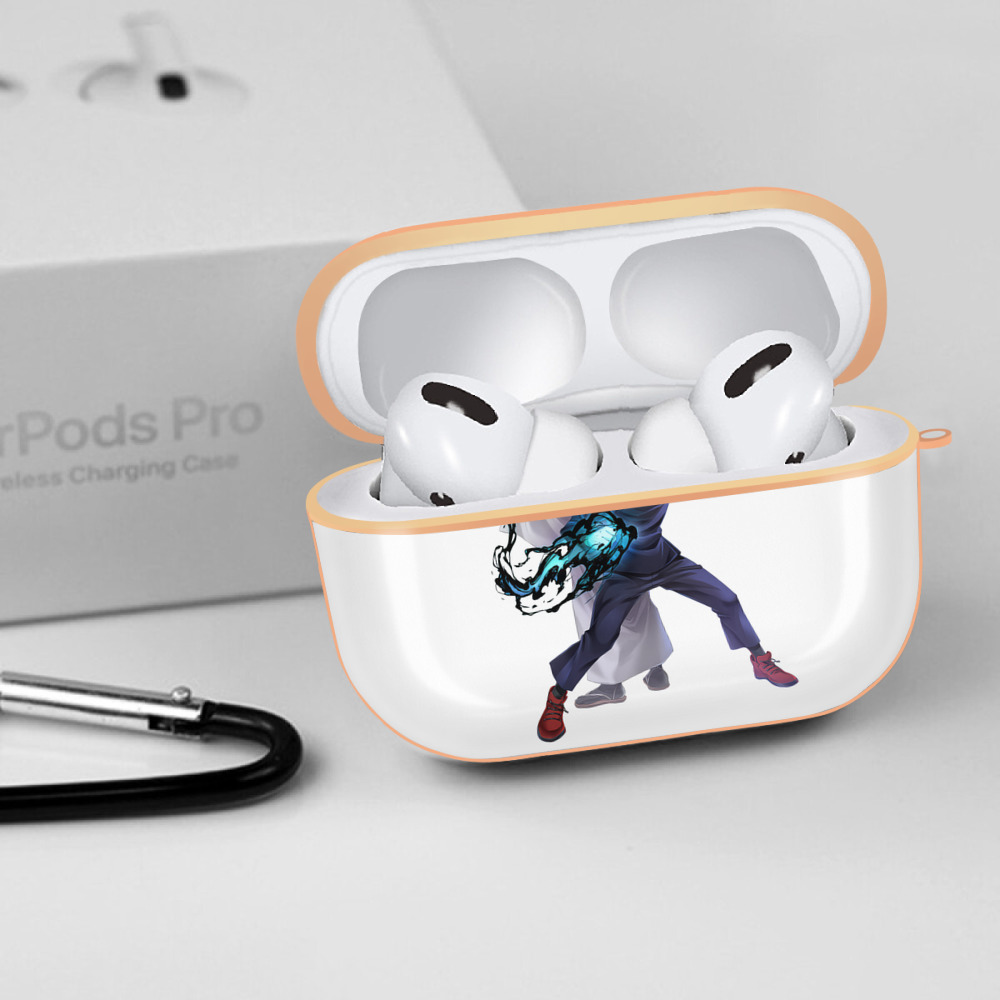 呪術廻戦 Jujutsu Kaisen 【AirPods Pro用】ハードシェル保護ケース｜耐衝撃・防指紋・カラビナ付き商品仕様