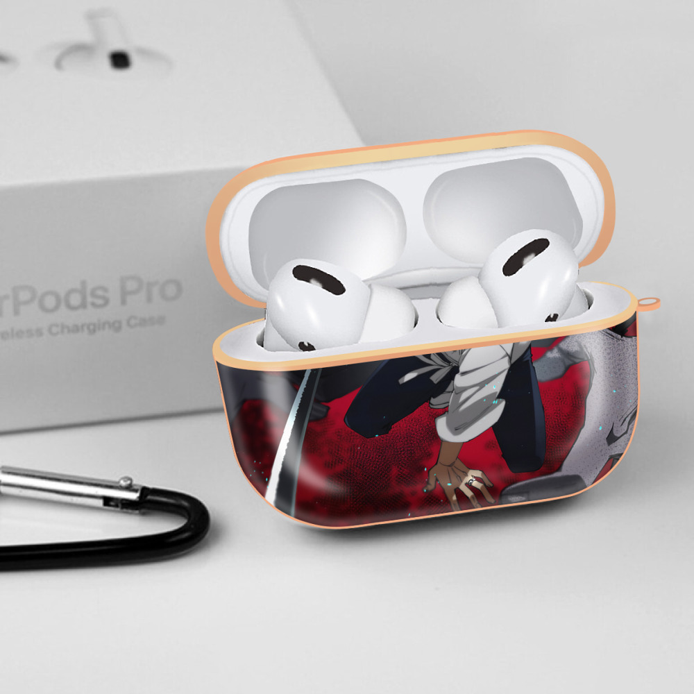 呪術廻戦 Jujutsu Kaisen 【AirPods Pro用】ハードシェル保護ケース｜耐衝撃・防指紋・カラビナ付き商品仕様