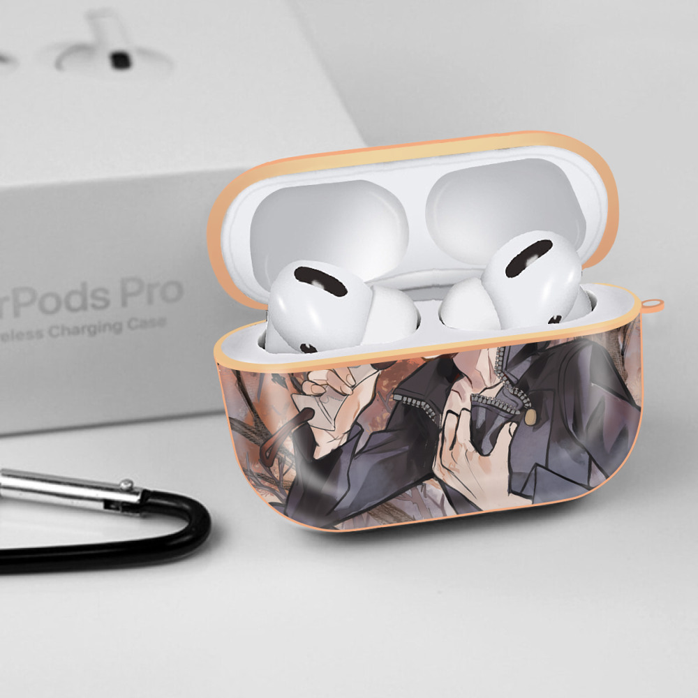 呪術廻戦 Jujutsu Kaisen 【AirPods Pro用】ハードシェル保護ケース｜耐衝撃・防指紋・カラビナ付き商品仕様