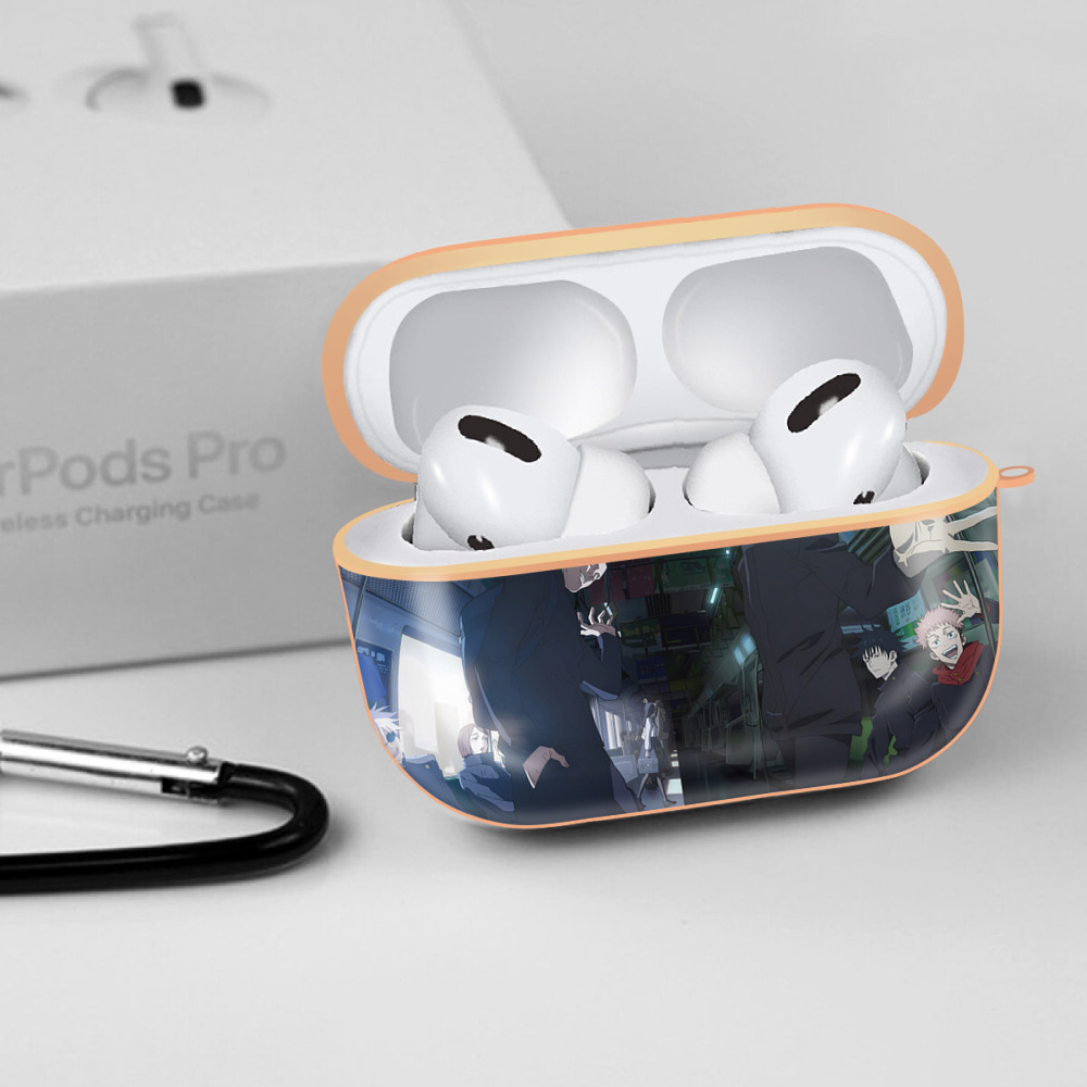 呪術廻戦 Jujutsu Kaisen 【AirPods Pro用】ハードシェル保護ケース｜耐衝撃・防指紋・カラビナ付き商品仕様