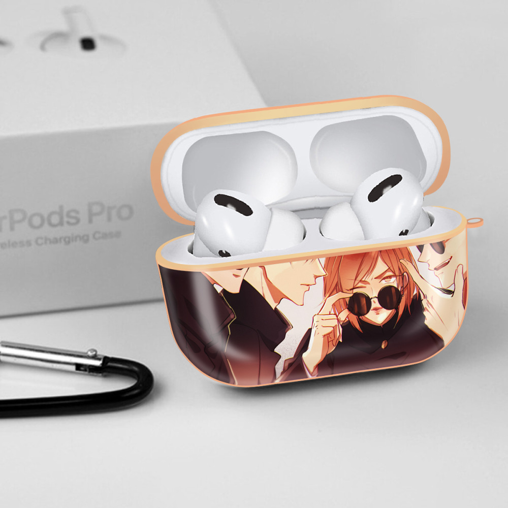 呪術廻戦 Jujutsu Kaisen 【AirPods Pro用】ハードシェル保護ケース｜耐衝撃・防指紋・カラビナ付き商品仕様