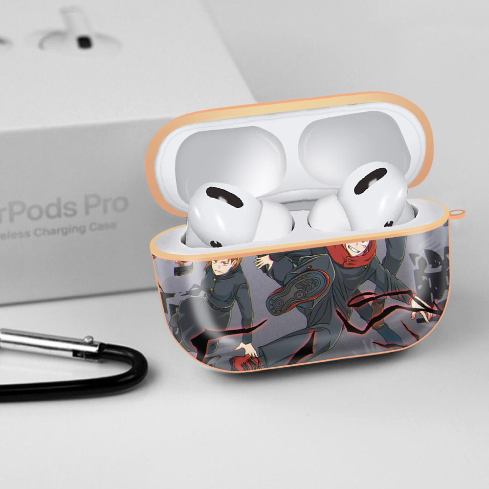 呪術廻戦 Jujutsu Kaisen 【AirPods Pro用】ハードシェル保護ケース｜耐衝撃・防指紋・カラビナ付き商品仕様