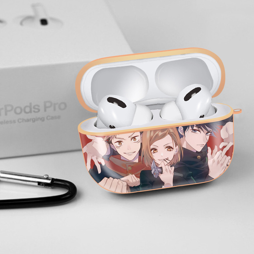 呪術廻戦 Jujutsu Kaisen 【AirPods Pro用】ハードシェル保護ケース｜耐衝撃・防指紋・カラビナ付き商品仕様