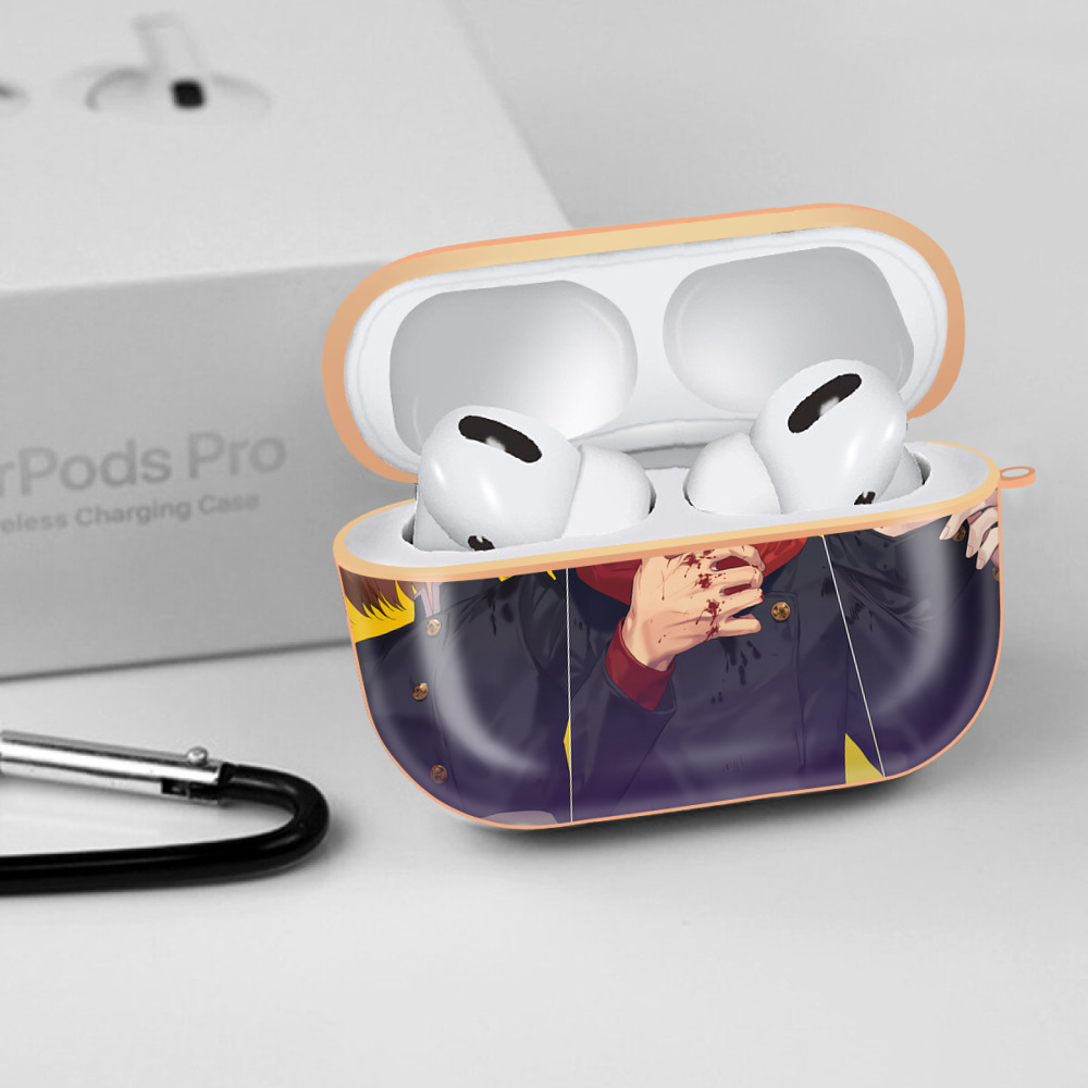 呪術廻戦 Jujutsu Kaisen 【AirPods Pro用】ハードシェル保護ケース｜耐衝撃・防指紋・カラビナ付き商品仕様