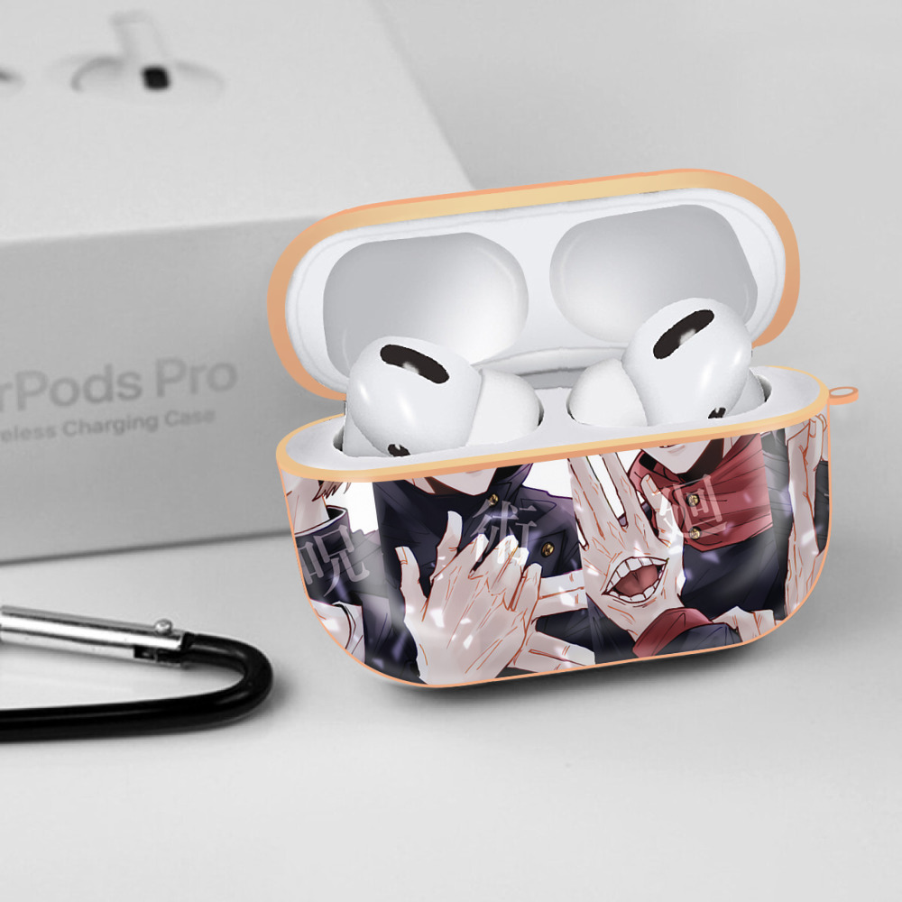 呪術廻戦 Jujutsu Kaisen 【AirPods Pro用】ハードシェル保護ケース｜耐衝撃・防指紋・カラビナ付き商品仕様