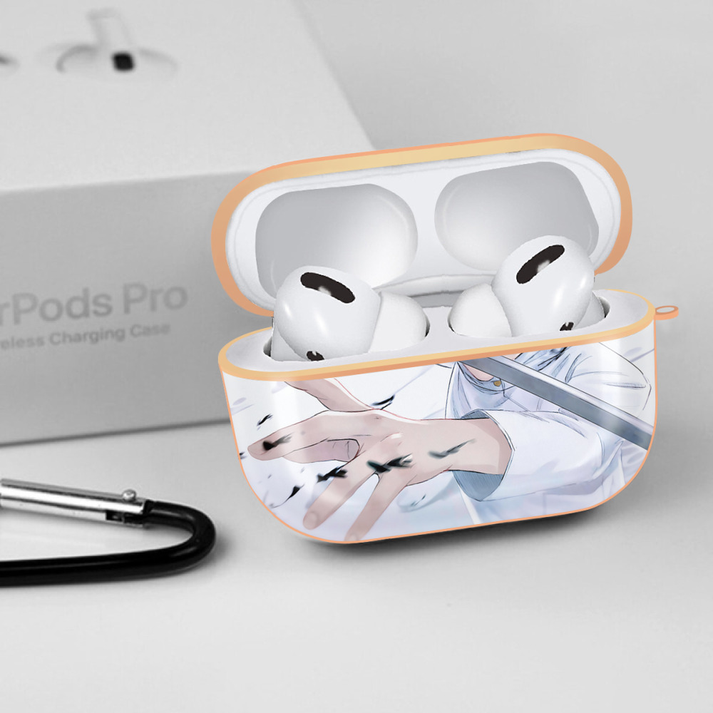 呪術廻戦 Jujutsu Kaisen 【AirPods Pro用】ハードシェル保護ケース｜耐衝撃・防指紋・カラビナ付き商品仕様