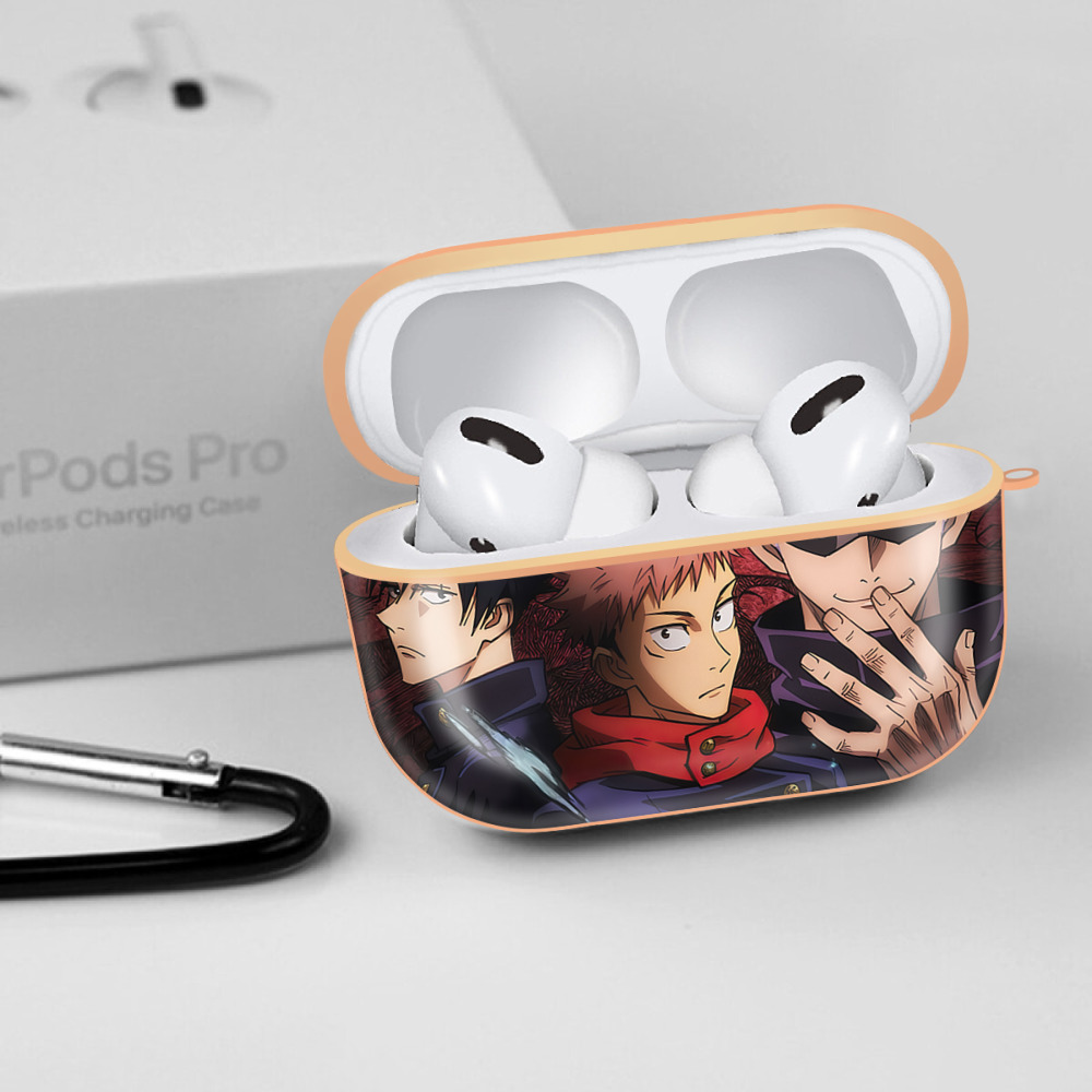 呪術廻戦 Jujutsu Kaisen 【AirPods Pro用】ハードシェル保護ケース｜耐衝撃・防指紋・カラビナ付き商品仕様