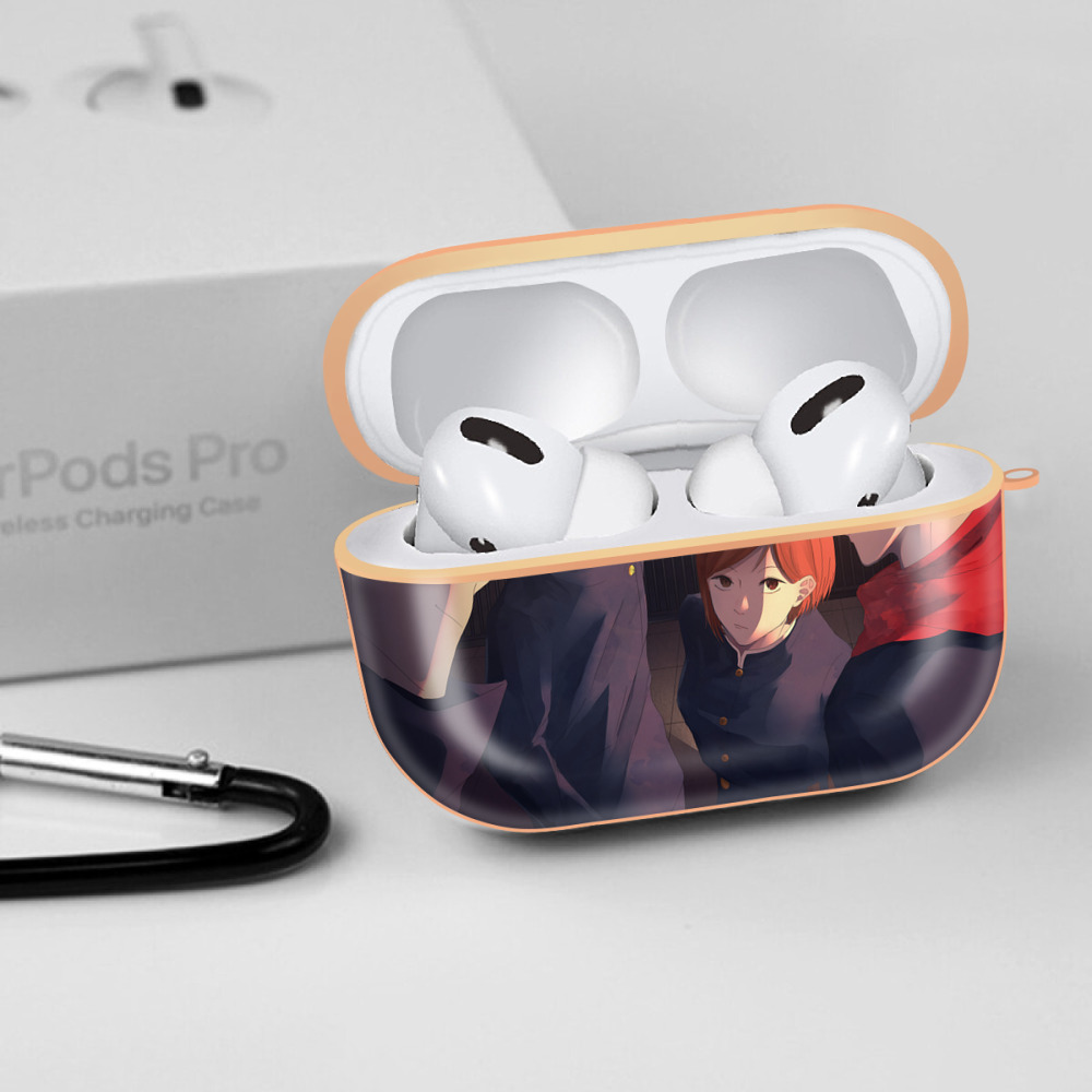 呪術廻戦 Jujutsu Kaisen 【AirPods Pro用】ハードシェル保護ケース｜耐衝撃・防指紋・カラビナ付き商品仕様