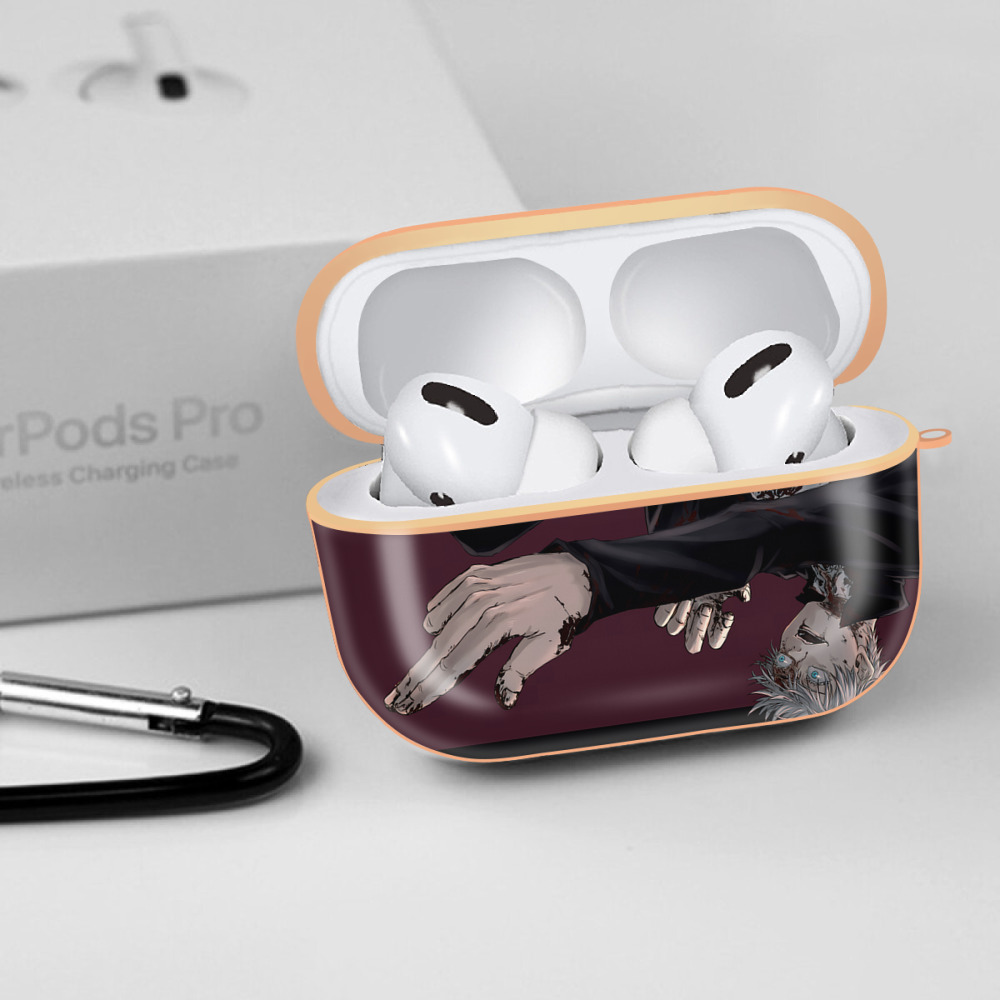 呪術廻戦 Jujutsu Kaisen 【AirPods Pro用】ハードシェル保護ケース｜耐衝撃・防指紋・カラビナ付き商品仕様