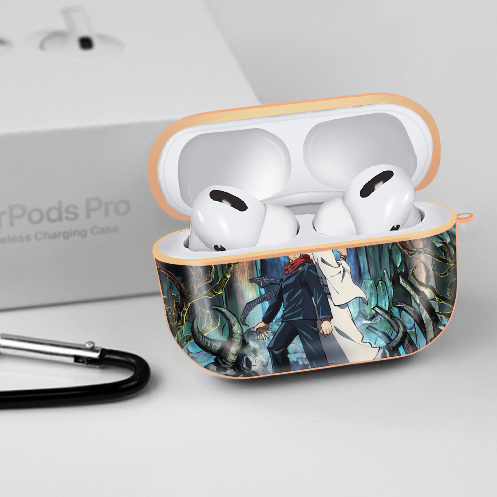 呪術廻戦 Jujutsu Kaisen 【AirPods Pro用】ハードシェル保護ケース｜耐衝撃・防指紋・カラビナ付き商品仕様