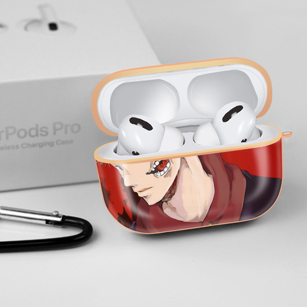 呪術廻戦 Jujutsu Kaisen 【AirPods Pro用】ハードシェル保護ケース｜耐衝撃・防指紋・カラビナ付き商品仕様