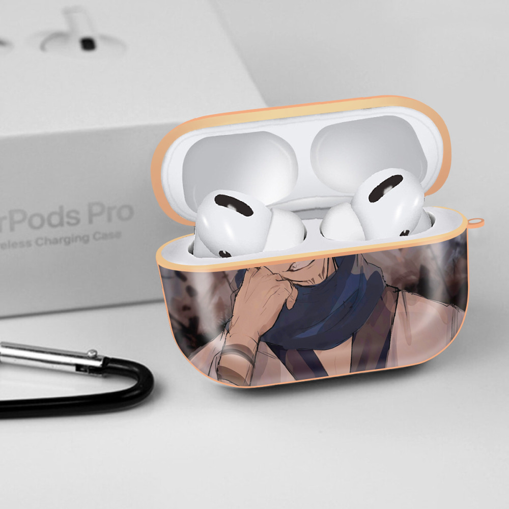 呪術廻戦 Jujutsu Kaisen 【AirPods Pro用】ハードシェル保護ケース｜耐衝撃・防指紋・カラビナ付き商品仕様