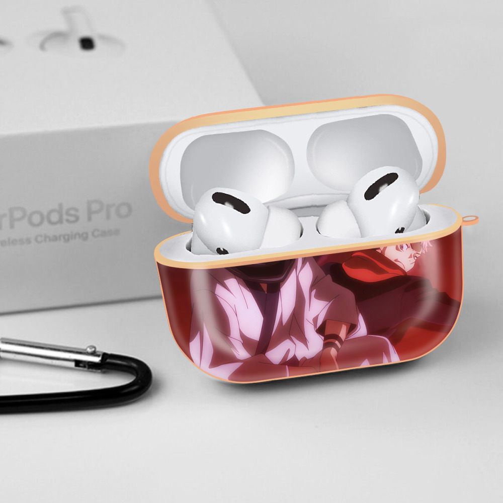 呪術廻戦 Jujutsu Kaisen 【AirPods Pro用】ハードシェル保護ケース｜耐衝撃・防指紋・カラビナ付き商品仕様