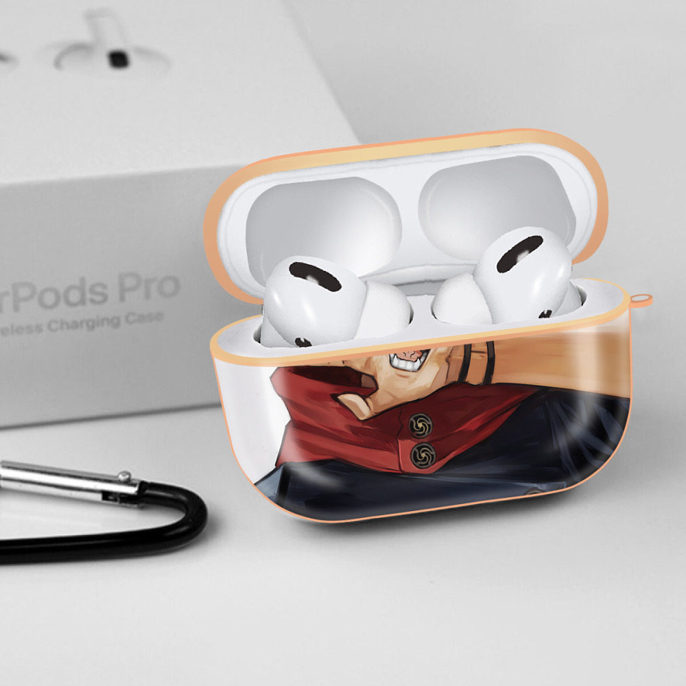 呪術廻戦 Jujutsu Kaisen 【AirPods Pro用】ハードシェル保護ケース｜耐衝撃・防指紋・カラビナ付き商品仕様