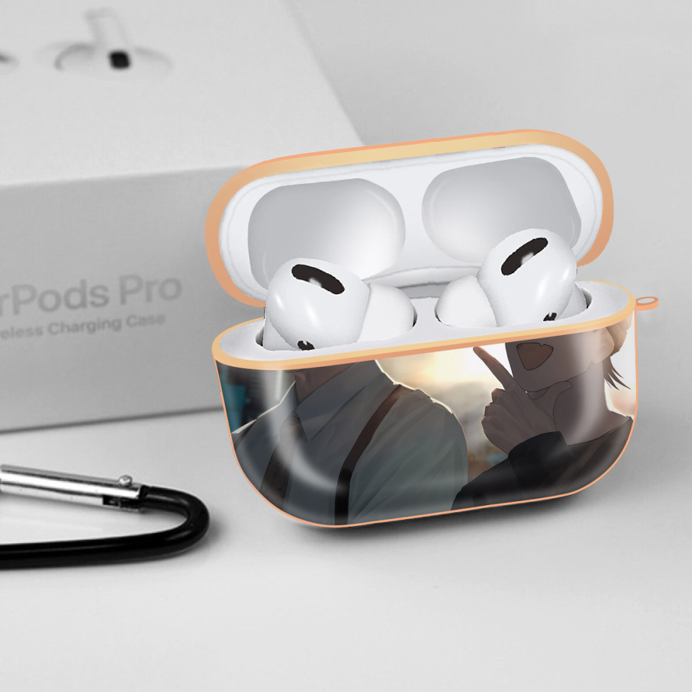 呪術廻戦 Jujutsu Kaisen 【AirPods Pro用】ハードシェル保護ケース｜耐衝撃・防指紋・カラビナ付き商品仕様