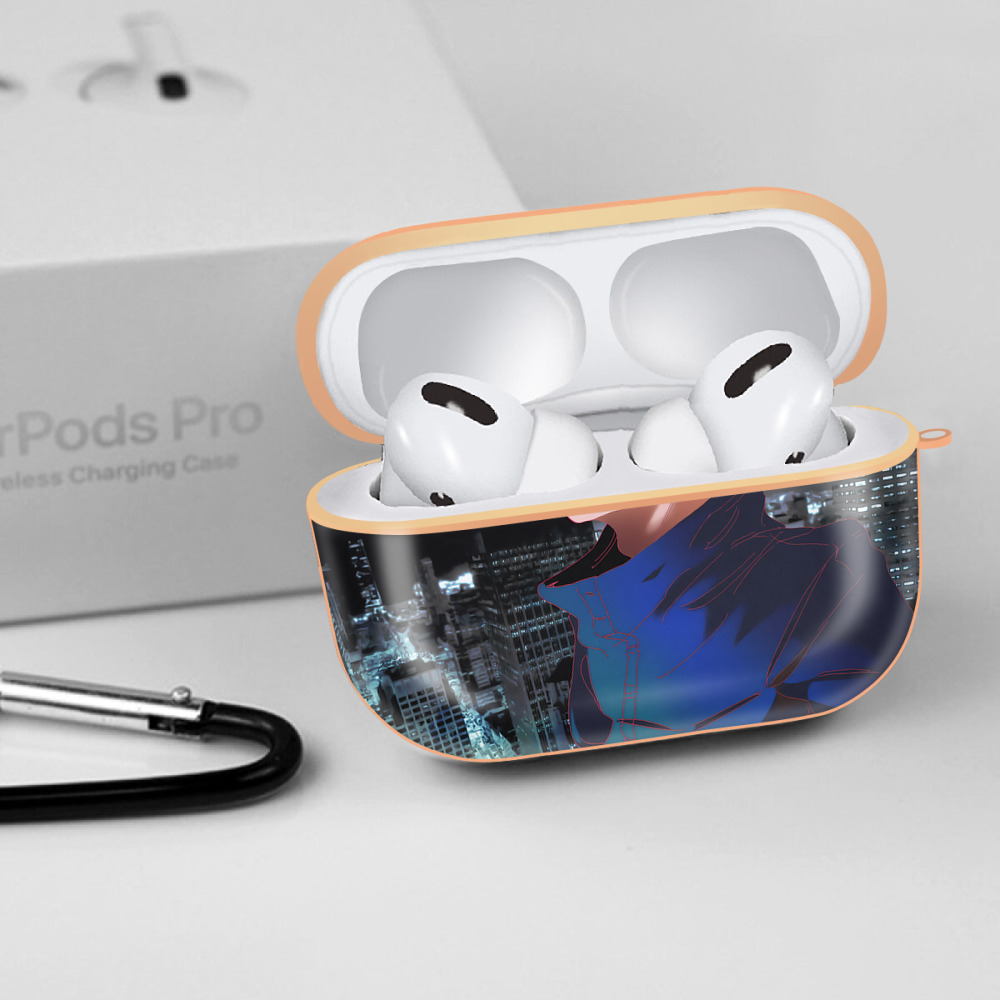 呪術廻戦 Jujutsu Kaisen 【AirPods Pro用】ハードシェル保護ケース｜耐衝撃・防指紋・カラビナ付き商品仕様