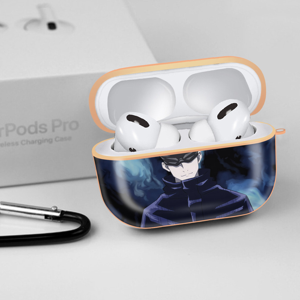 呪術廻戦 Jujutsu Kaisen 【AirPods Pro用】ハードシェル保護ケース｜耐衝撃・防指紋・カラビナ付き商品仕様