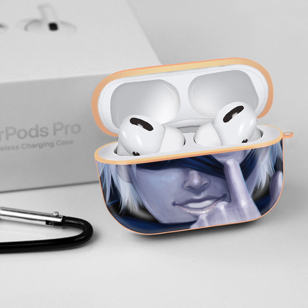 呪術廻戦 Jujutsu Kaisen 【AirPods Pro用】ハードシェル保護ケース｜耐衝撃・防指紋・カラビナ付き商品仕様