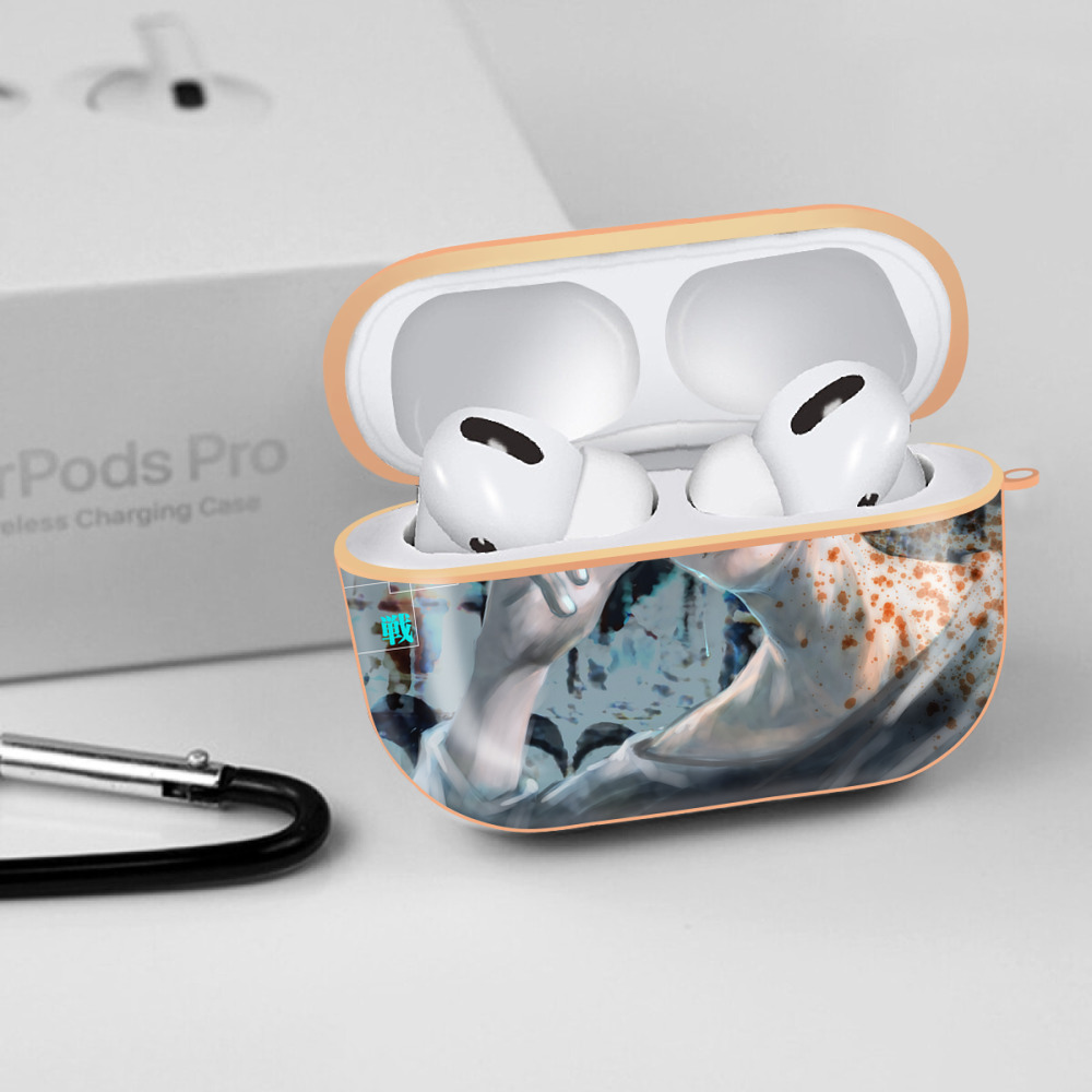 呪術廻戦 Jujutsu Kaisen 【AirPods Pro用】ハードシェル保護ケース｜耐衝撃・防指紋・カラビナ付き商品仕様
