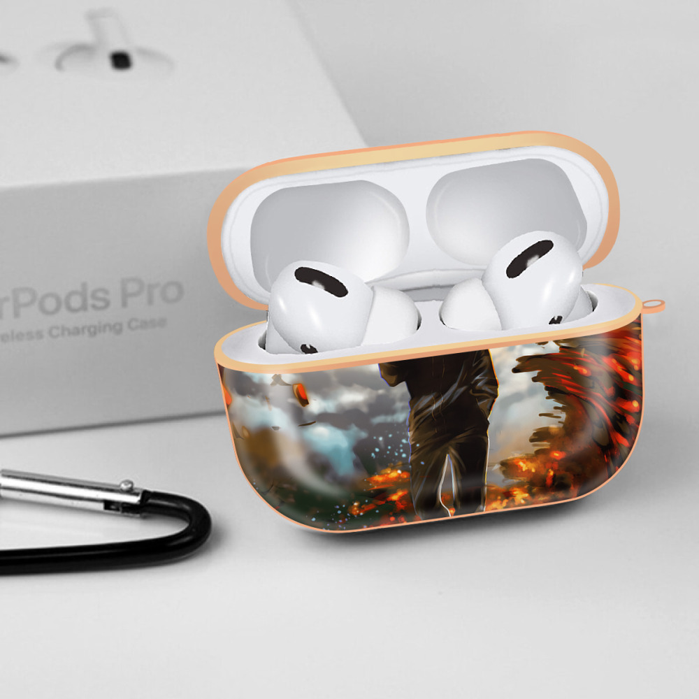 呪術廻戦 Jujutsu Kaisen 【AirPods Pro用】ハードシェル保護ケース｜耐衝撃・防指紋・カラビナ付き商品仕様