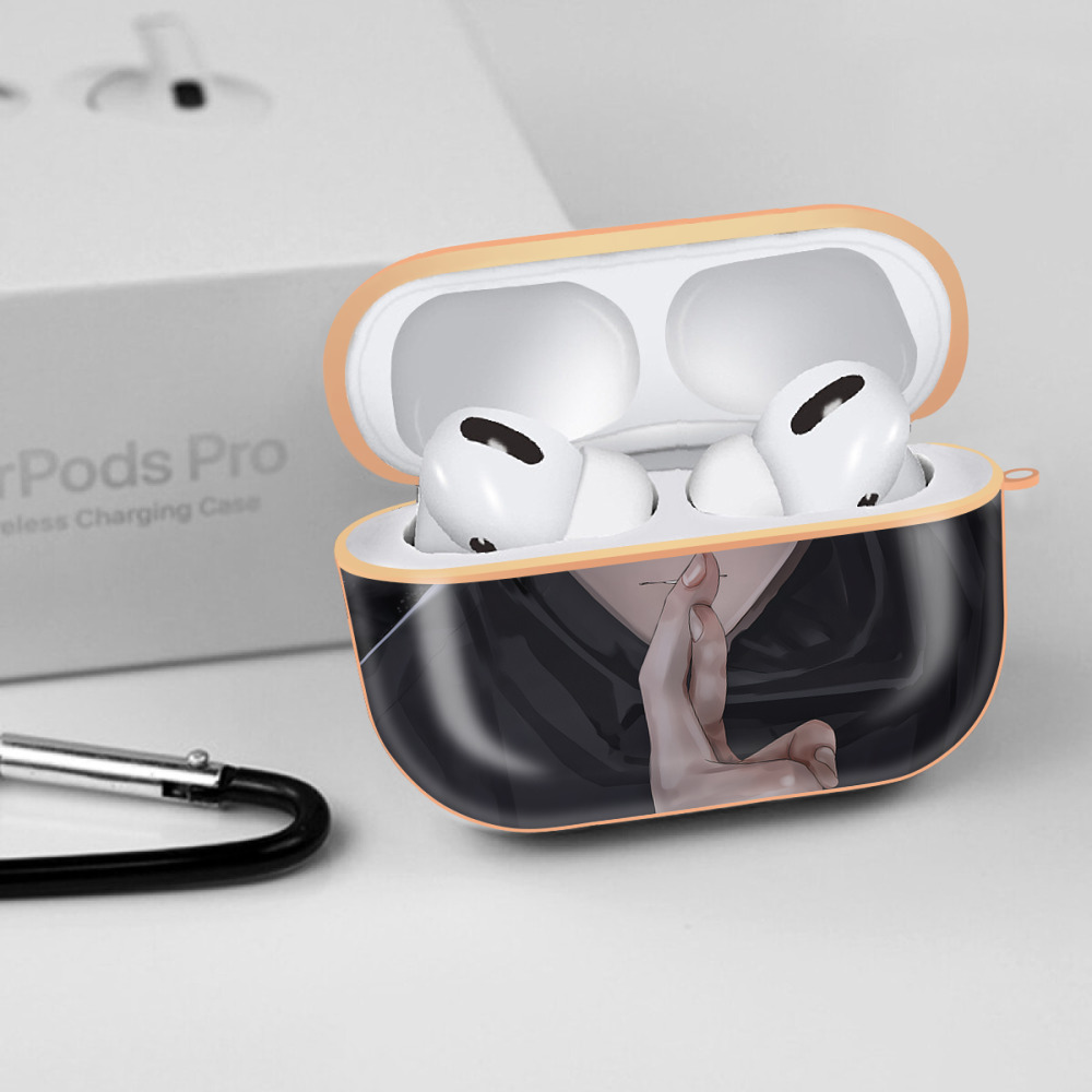 呪術廻戦 Jujutsu Kaisen 【AirPods Pro用】ハードシェル保護ケース｜耐衝撃・防指紋・カラビナ付き商品仕様