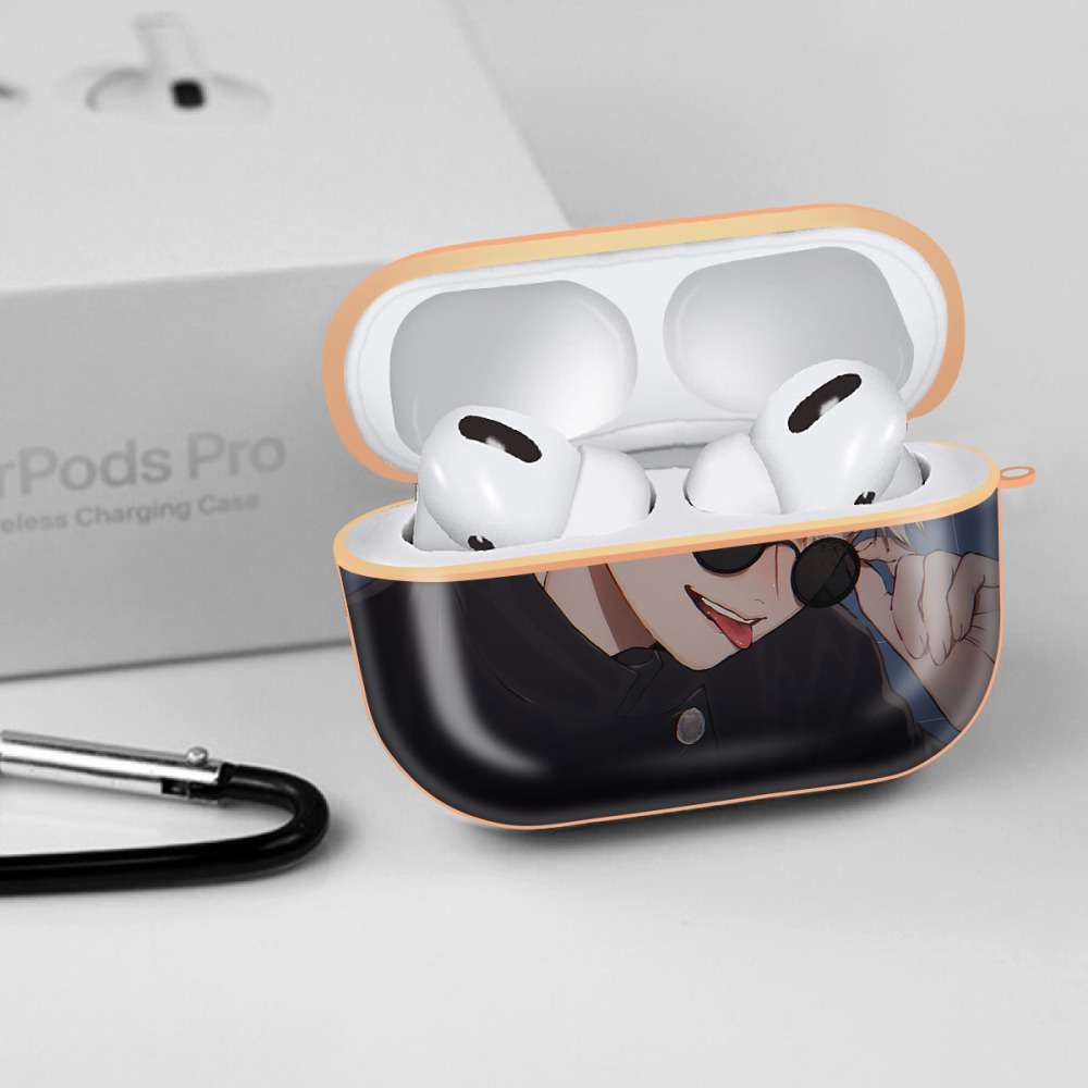 呪術廻戦 Jujutsu Kaisen 【AirPods Pro用】ハードシェル保護ケース｜耐衝撃・防指紋・カラビナ付き商品仕様