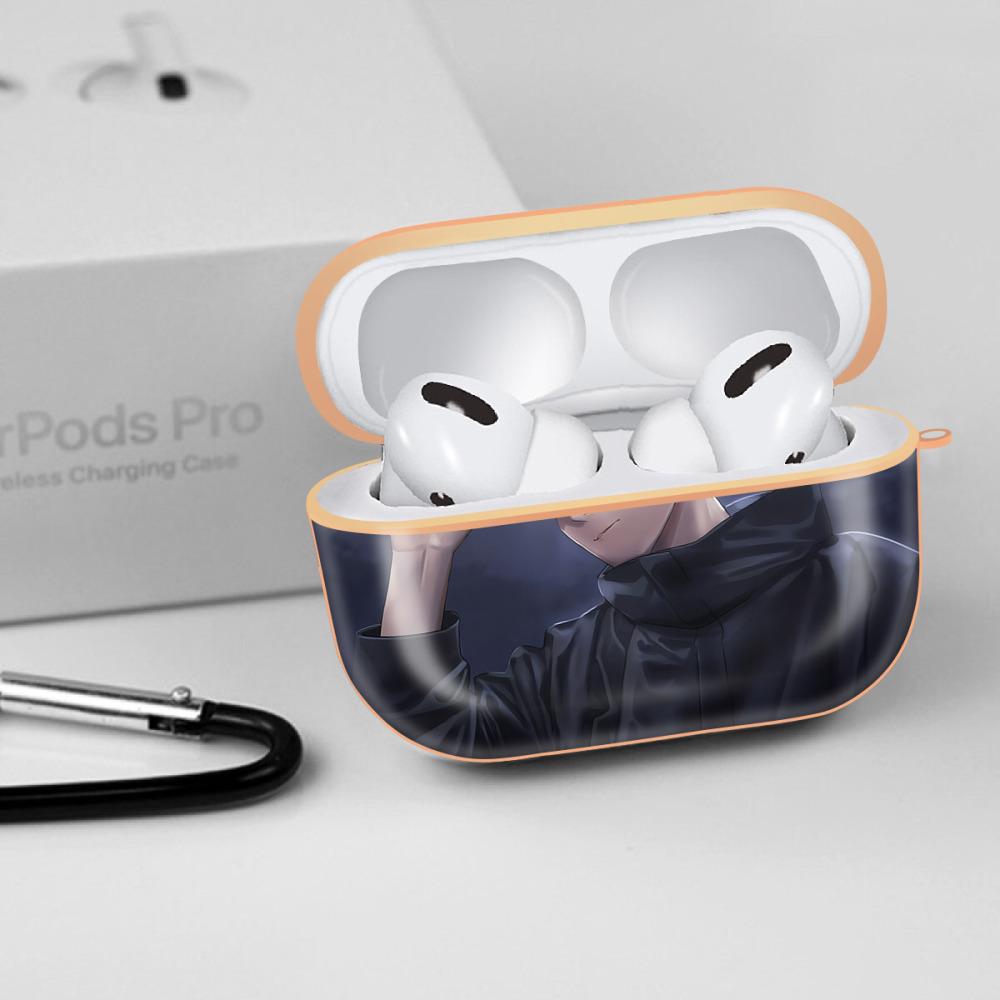 呪術廻戦 Jujutsu Kaisen 【AirPods Pro用】ハードシェル保護ケース｜耐衝撃・防指紋・カラビナ付き商品仕様