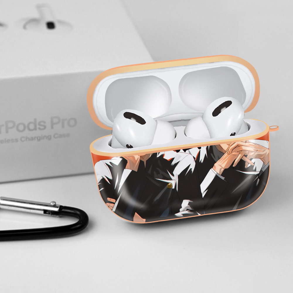 呪術廻戦 Jujutsu Kaisen 【AirPods Pro用】ハードシェル保護ケース｜耐衝撃・防指紋・カラビナ付き商品仕様