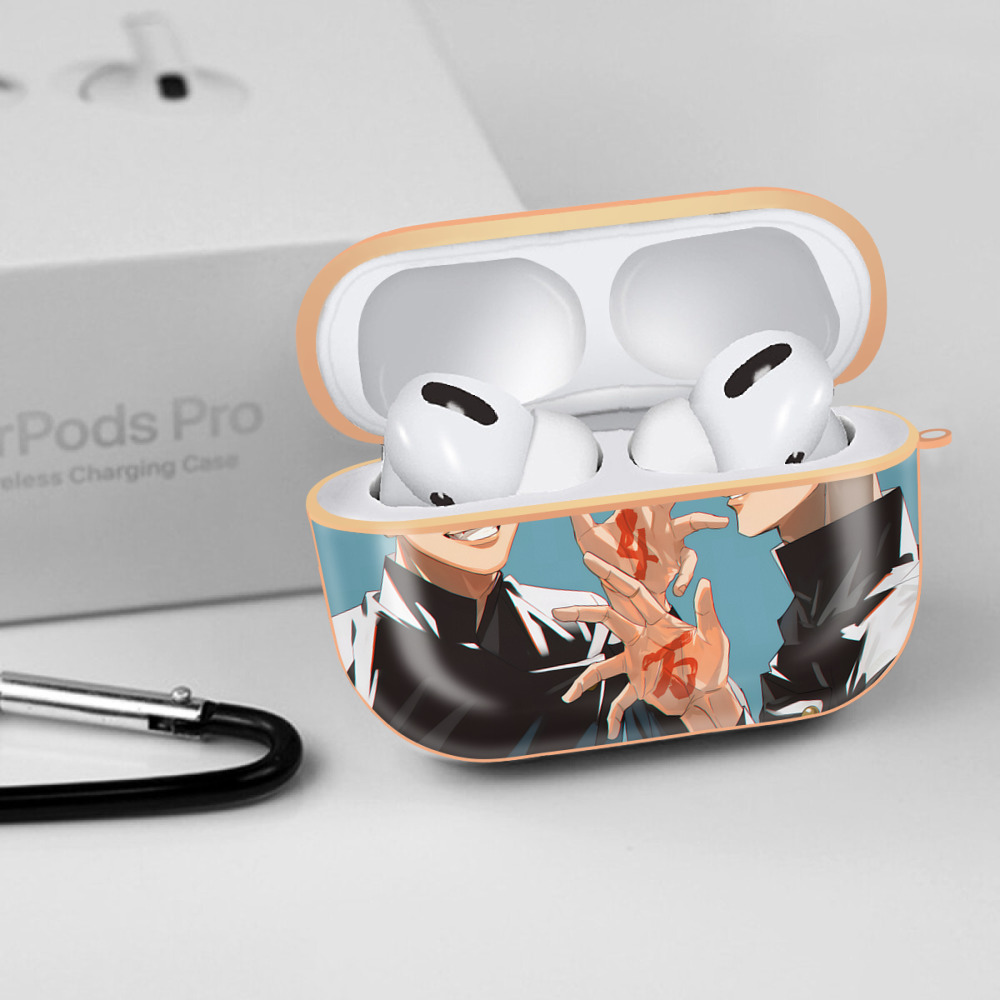 呪術廻戦 Jujutsu Kaisen 【AirPods Pro用】ハードシェル保護ケース｜耐衝撃・防指紋・カラビナ付き商品仕様